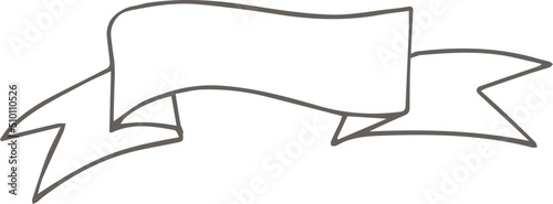 Grey Ribbon Banner Illustration