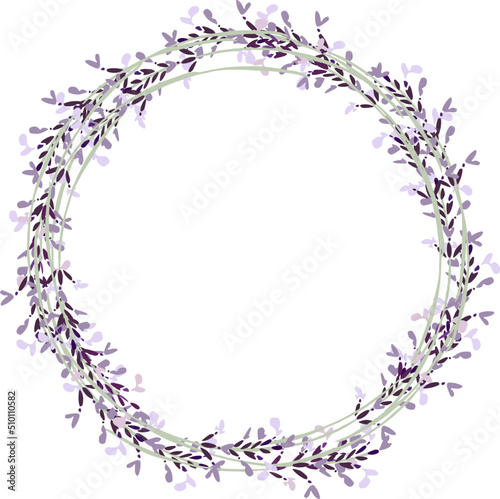Lavender Flower Wreath Frame