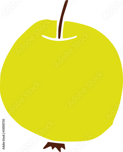 Lime Green Apple Fruit Illustration