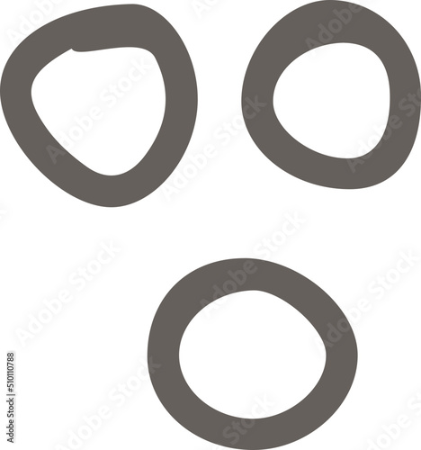 Grey Berries Dots Doodle Illustration