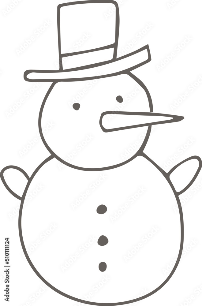 Snowman Doodle Illustration Snowman Doodle Illustration