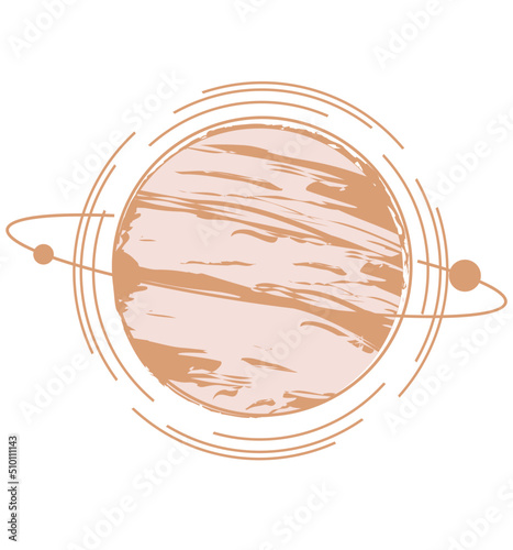 Planet with a ring illustration