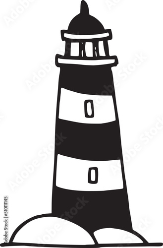 Lighthouse Doodle Illustration