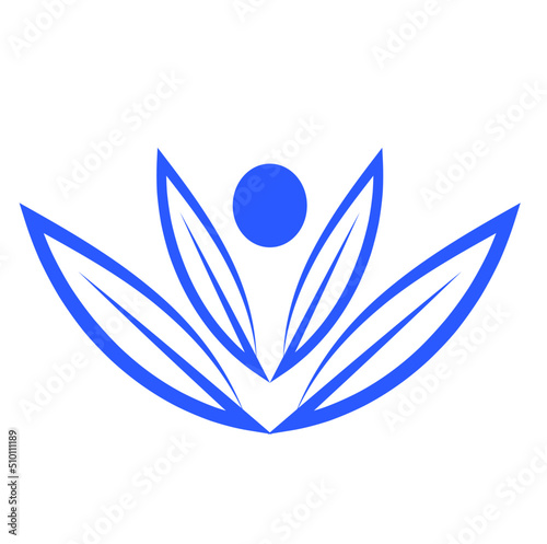 Lotus flower line illustration