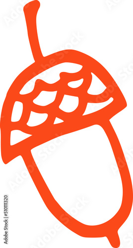Red Line Mushroom Illustration