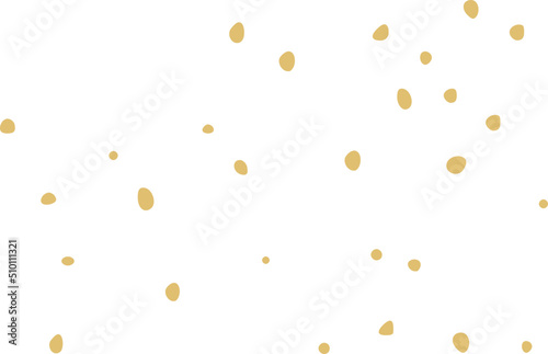 Fototapeta Yellow Dots Confetti Overlay