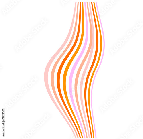 Retro rainbow wave element