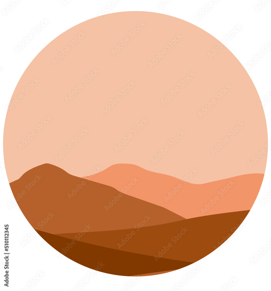 Abstract Landscape view, mountain illustration Abstract Landscape view, mountain illustration