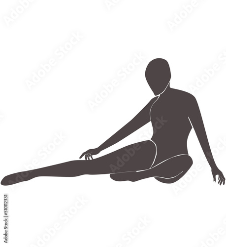 Abstract woman body silhouette illustration