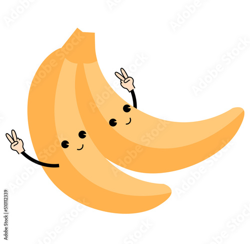 Photographie Cartoon banana illustration