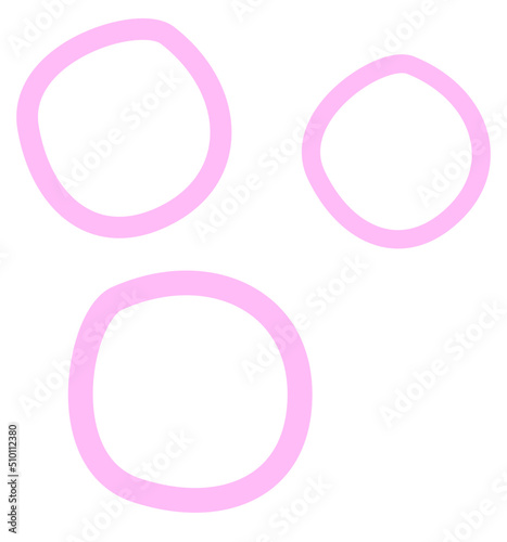 Abstract circles doodle brush
