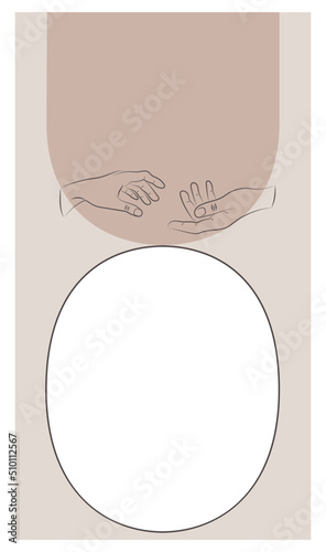 Modern stories template with photo frame