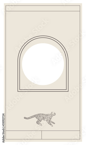 Modern stories template with photo frame