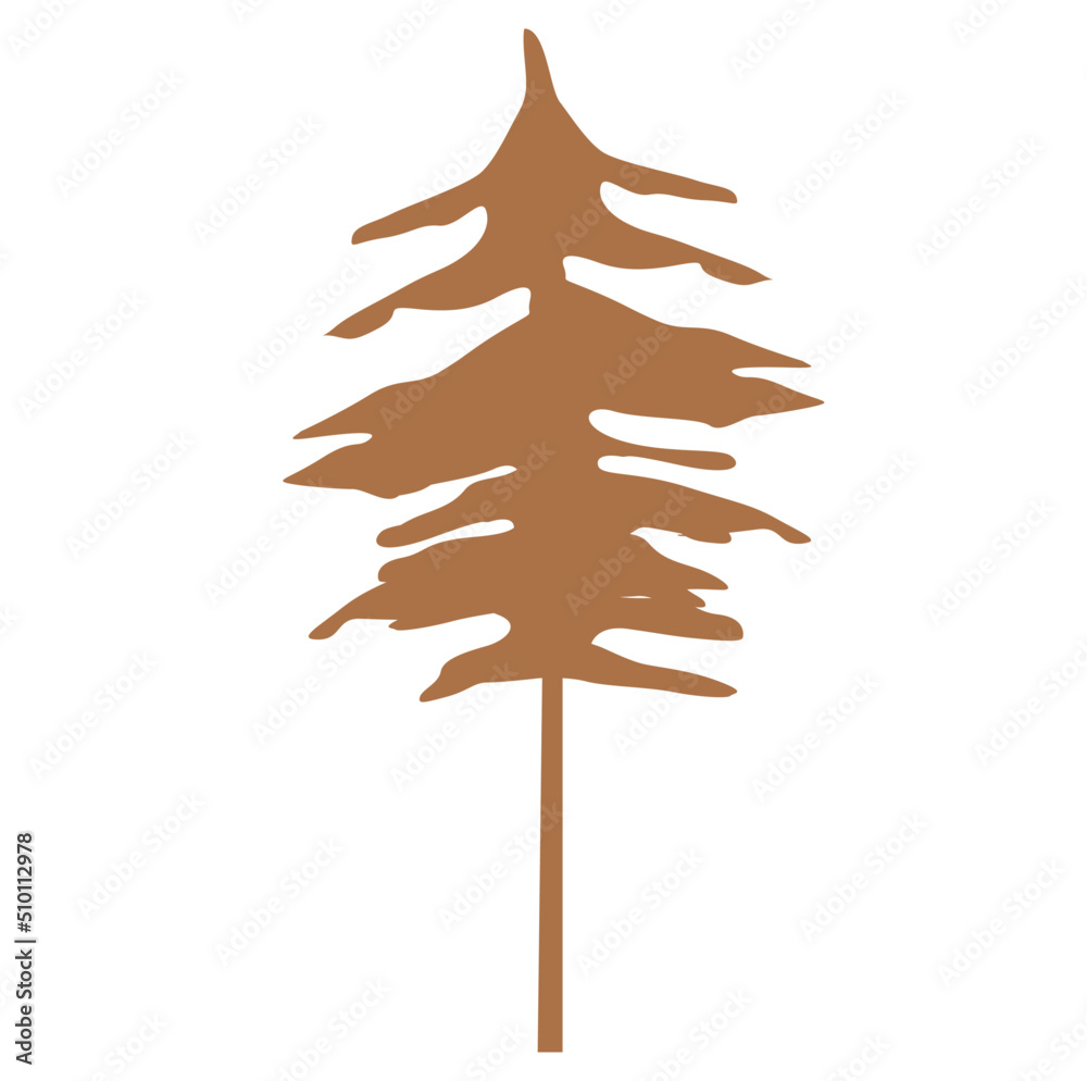 Spruce tree silhouette illustration Stock Vector | Adobe Stock