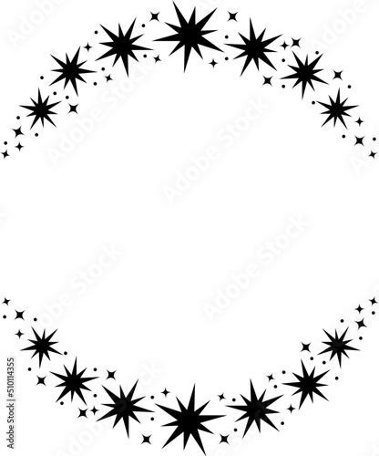 Stardust shiny star circle frame