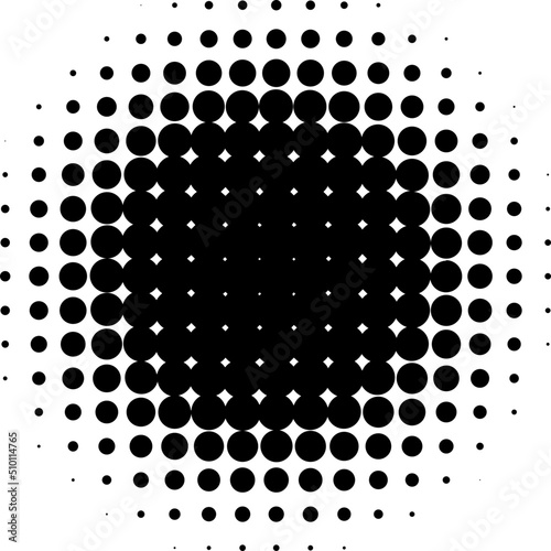 Halftone effect abstract dotted circles