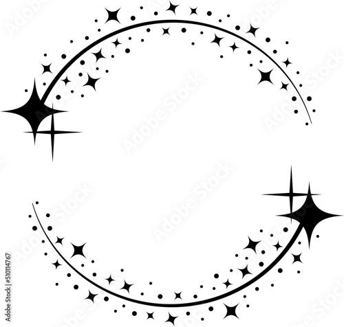 Stardust shiny star circle frame