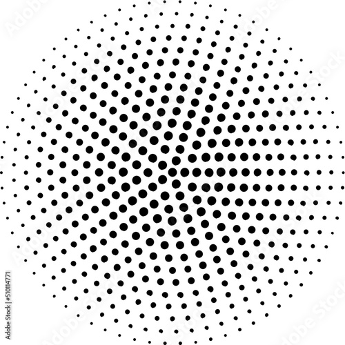 Halftone effect abstract dotted circles