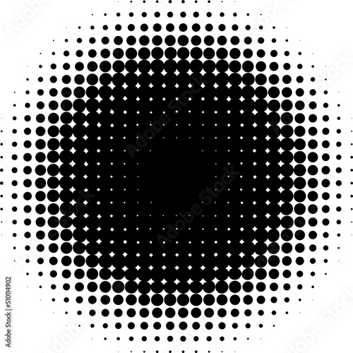 Halftone effect abstract dotted circles