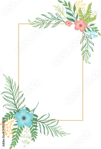 Elegant metallic nature frame