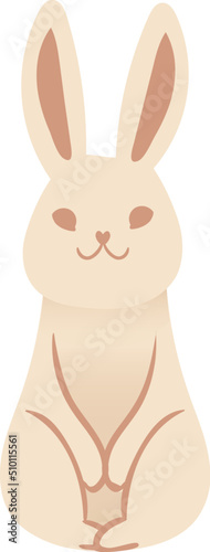 Cute sitting rabbit