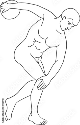 Sculpture of Greek discus thrower