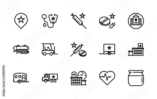Simple set of war related vector linear icons. Contains icons such as: stop war, stop Putin, technology, medical help, aircraft, money, icon, war and more. Editable stroke 48x48 pixels perfect.