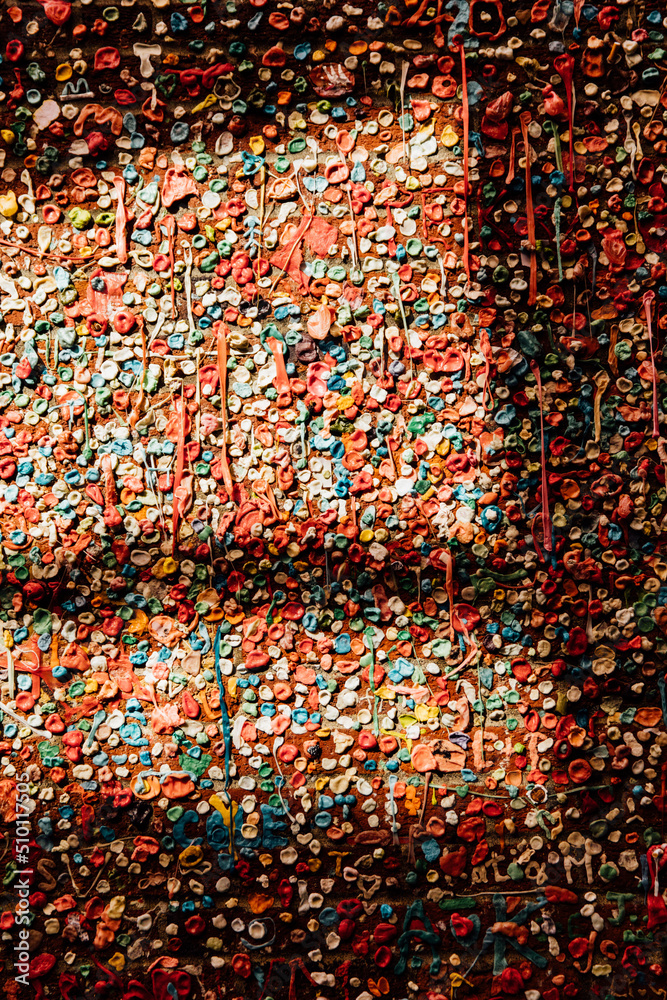 Interesting light on the Seattle gum wall Interesting light on the Seattle gum wall