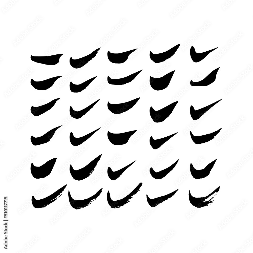 Obraz premium Black ink grunge brushes vector