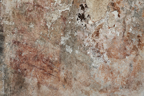 Texture of an old peeling plastered wall
