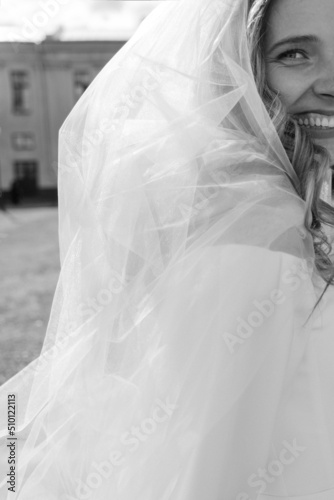 beautiful bride in a dress photo