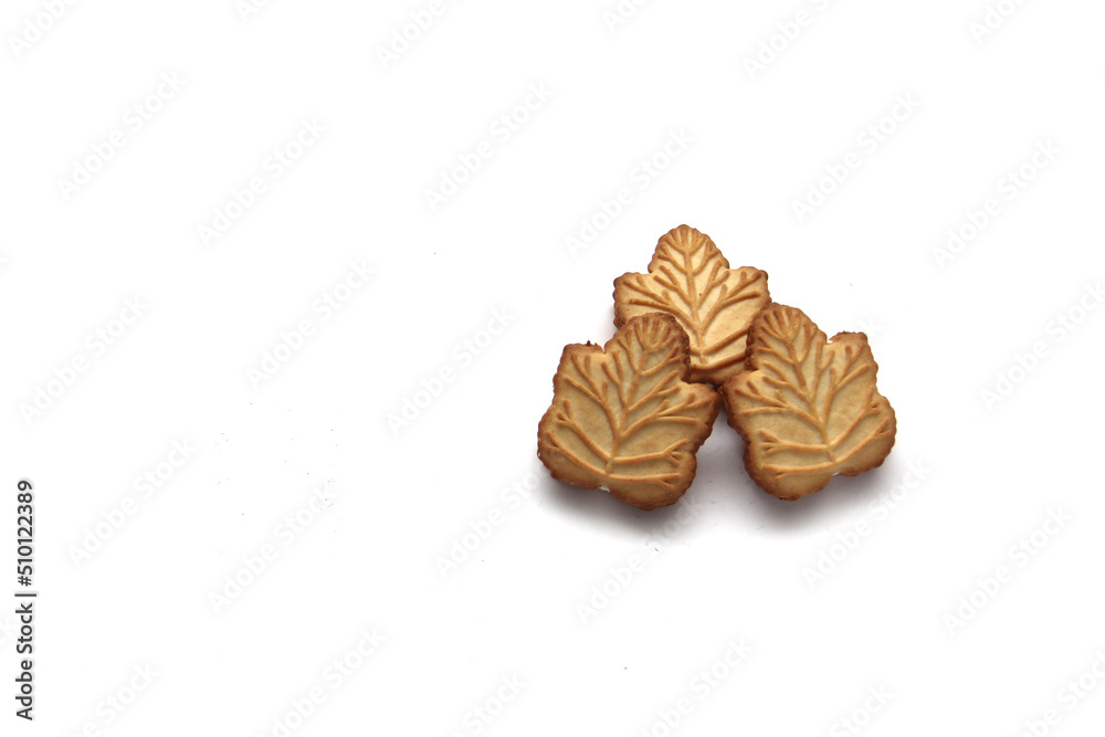 Delicious cookies filled with vanilla cream made with honey or maple syrup from Canadian trees, the traditional sweet of Canada on a white background Delicious cookies filled with vanilla cream made with honey or maple syrup from Canadian trees, the traditional sweet of Canada on a white background