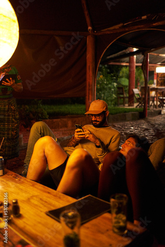 Using phone at hostel