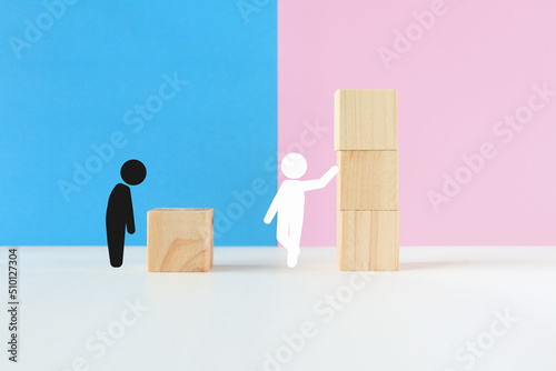 人種間による格差をイメージしたピクトグラム 2