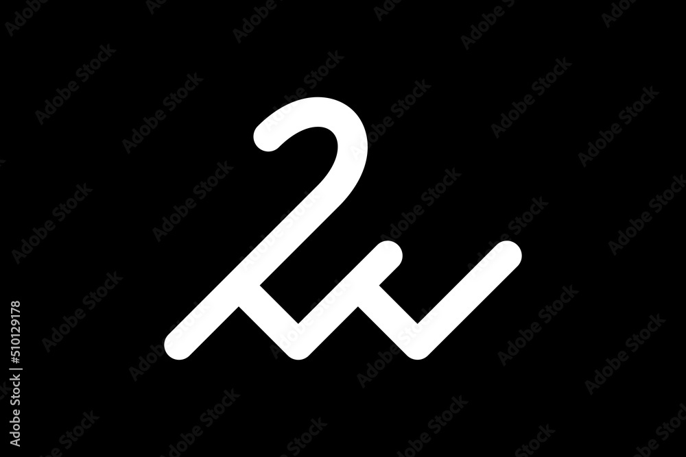 Simple Swan in Initial Letter W Logo Simple Swan in Initial Letter W Logo