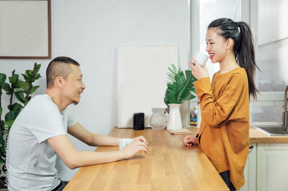 Young couple at home