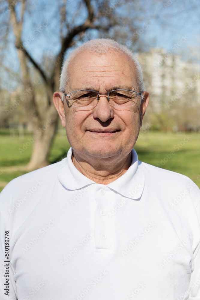 Portrait of gray-haired man