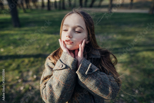 portrait of a beautiful blonde girl
 photo