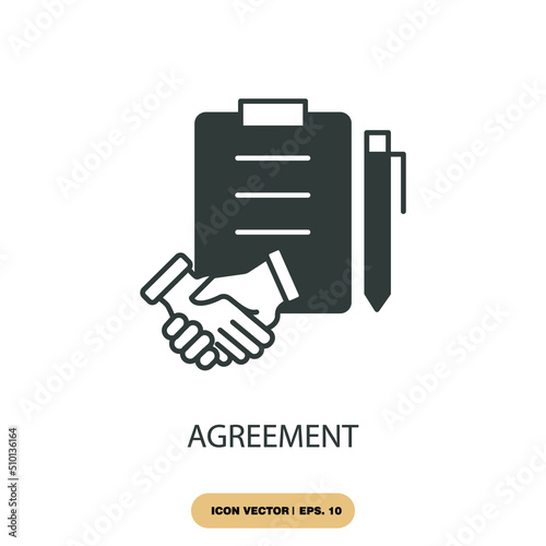 agreement icons  symbol vector elements for infographic web