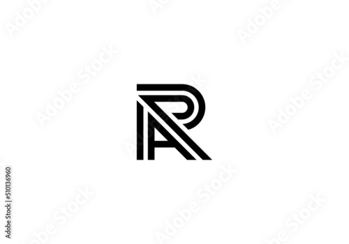 Letter RA logo design vector