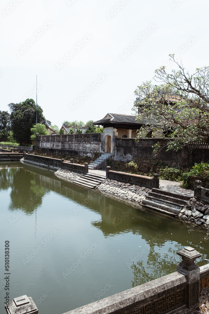 The walls of the Hue Imperial Royal Palac The walls of the Hue Imperial Royal Palac