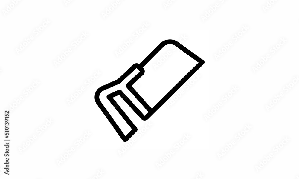 hacksaw icon vector simple outline style with white background hacksaw icon vector simple outline style with white background