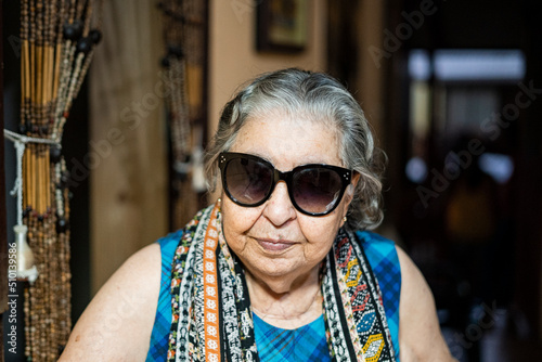 Portrait of a blind woman
 photo