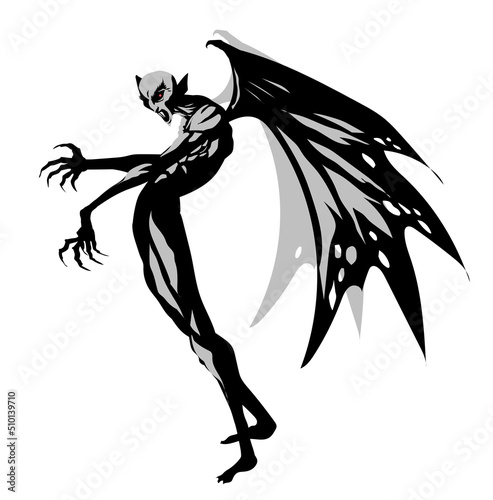 Fotografie evil monster bald pale vampire