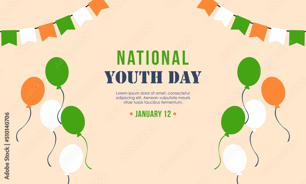 National youth day banner design template Stock Vector | Adobe Stock