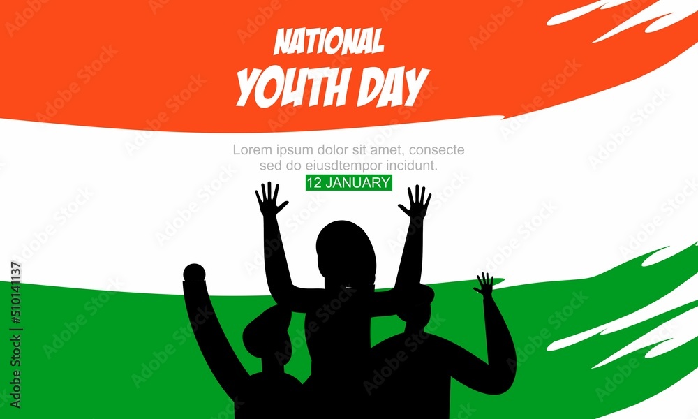 National youth day banner design template Stock Vector | Adobe Stock