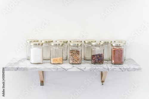 Spices in Glass Jars photo