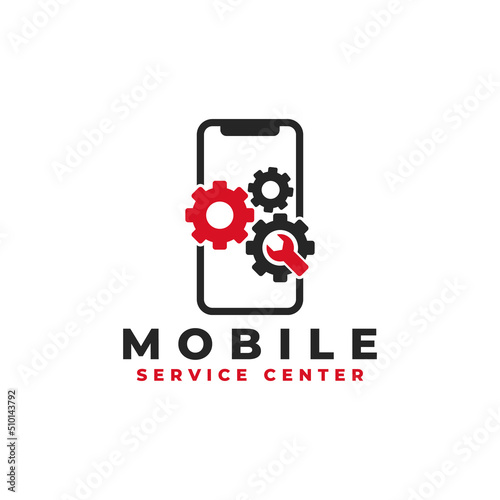Phone service logo vector design template, Mobile service logo element