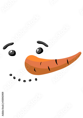 Schneemann Gesicht Vektor