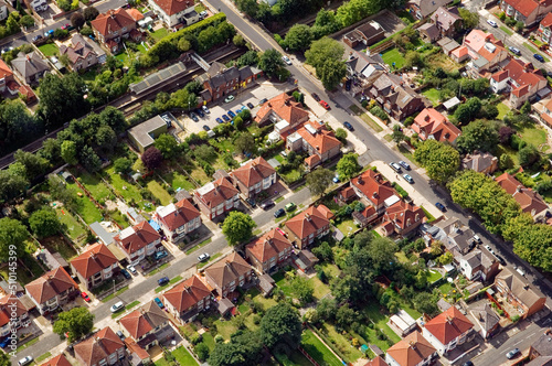 Suburban semi detached housing in Merseyside near Sefton Park and the river Mersey, Liverpool, England, UK.